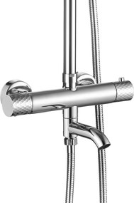 Coloana de dus cu termostat Lungo Diamond Crom