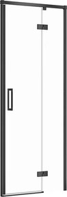 Usa de nisa batanta Cersanit Larga 80 cm sticla 6 mm negru dreapta