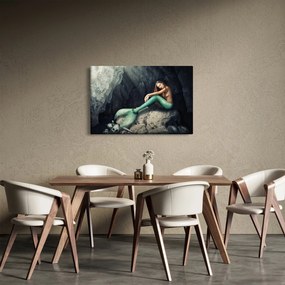 Tablou - Sirena pe stâncă (90x60 cm)