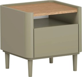 Noptieră Elivo 50 cm cu sertar pe picioare - eucalipt / stejar baltic dune