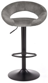 Scaun de bar Kaiden, gri/negru