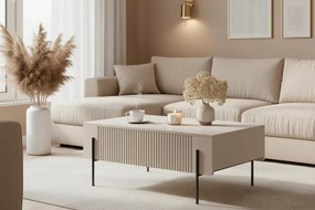 Măsuță de cafea cu sertare Malmi 100 cm - cașmir / picioare negre