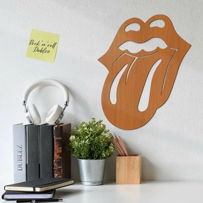 DUBLEZ | Semn din lemn pentru perete - The Rolling Stones