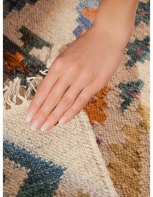 Covor tip traversă reversibil, țesut manual din lână 60x190 cm Kamal Oasis – Nouristan