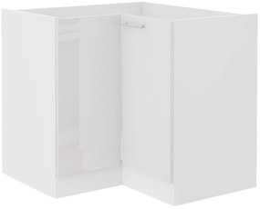 Dulap inferior de bucătărie, de colț Lavera 90 x 90 DN 2F BB (alb + alb lucios). 1032339