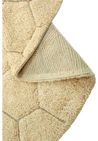 Covor galben ocru lavabil/țesut manual rotund din bumbac ø 140 cm Honeycomb Golden – Lorena Canals