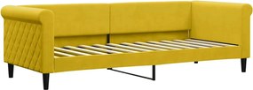 vidaXL Pat de zi, galben, 80x200 cm, catifea