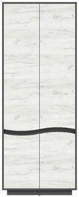 Set de living „Geneva” cu 2 dulapuri GRI STEJAR CRAFT ALB