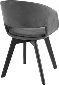 Set 2 scaune design scandinav Nordic Star microfibra gri antic