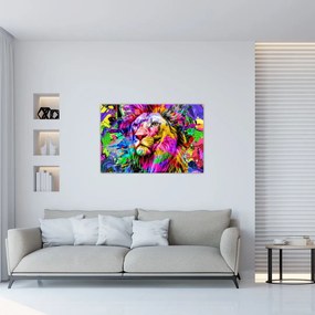 Tablou - 3D imaginea leului (90x60 cm)