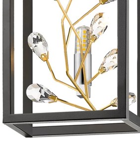 Aplică Zuma Line W0578-01A-B5TF SPRING 1xG9/33W/230V negru/auriu