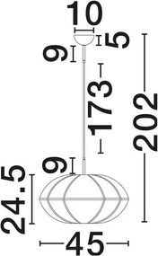 Lustra cu lumina difuza abajur in BRERA 45cm