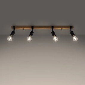 Spot Sollux SL.1298 ZUCA 4xE27/15W/230V negru