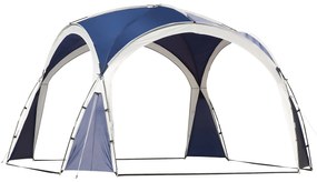 Outsunny Cort Cupolă pentru 6-8 Persoane, Pavilion, Protecție împotriva Soarelui și Ploii Mărunt, 3,5 x 3,5 x 2,22 m, Albastru | Aosom Romania