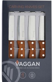Set 4 cuțite friptură Wood