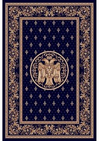 Covor cu Vultur Bicefal pe Verticala Albastru Selectează mărime: 100 X 200