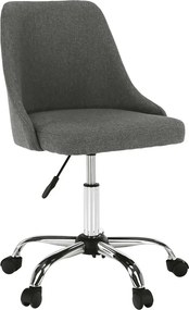 Scaun birou EDIZ, gri/crom, stofa clasica/metal, 48x57x78/88 cm