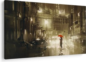 Tablou - Femeie într-o noapte ploioasă (90x60 cm)