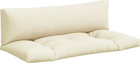 vidaXL Perne de paleți, 2 buc., crem, material textil