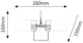 Rabalux 5714 -  Iluminat oglindă baie LED BETTY 2xLED/4W/230V crom lucios