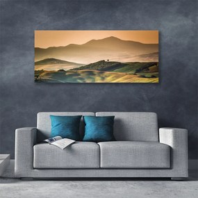 Tablou pe panza canvas Munții Peisaj Galben Verde