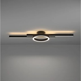 Plafonieră LED RGBW dimabilă Eglo 900953 AMANDOLO 23,5W/230V negru + telecomandă