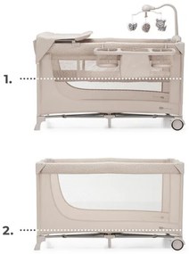 Pătuț de voiaj KINDERKRAFT JOY 2 bej cu accesorii