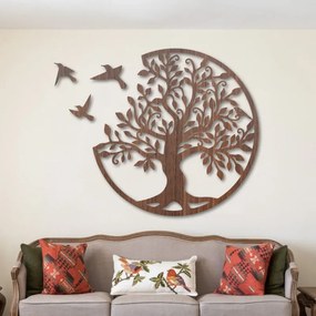 SENTOP | Copacul Vieții din Lemn cu Păsări – Decorațiune Naturală de Perete | GORCHLO