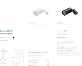 Spot pentru sina Track Project Collection, Laser negru