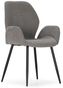 Set de scaune de sufragerie gri 2 buc. tapițat Ansu – Marckeric