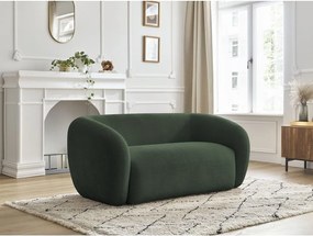 Canapea verde cu tapițerie din chenille 160 cm Celine – Bobochic Paris