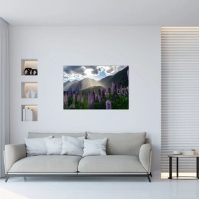 Tablou - scenariu cu flori de Lupin (90x60 cm)