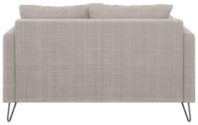 Canapea maro deschis cu tapițerie din chenille 140 cm Freya – Ropez