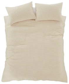 Lenjerie de pat bej pentru pat dublu 200x200 cm Muscat Waffle – Pineapple Elephant