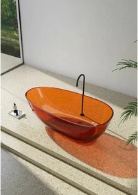 Cada freestanding din rasina transparenta Rune Mond sunset 170x87 cm