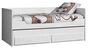 Pat Robin pentru copii 90x200 cm MDF alb – Vipack