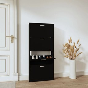 vidaXL Pantofar, negru, 59x17x150 cm, lemn compozit
