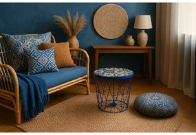 Masuta de cafea BOHO Ø 38 cm, albastru