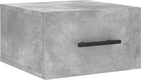 vidaXL Noptieră de perete, gri beton, 35x35x20 cm