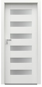 Usa Interior din MDF Porta Concept Model C.6 (Culoare: Alb, Toc: Reglabil 30 cm, Maner: Patrat argintiu crom, Dimensiune: 70 cm)