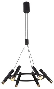 Lustra LED suspendata design minimalist Belle negru/auriu