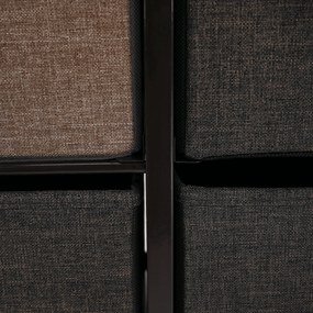 Comodă cu sertare din material textil, bej/maro deschis/maro închis, HAZEL TYP 3