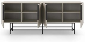 Comodă crem joasă 200x77,5 cm Eldia – Marckeric