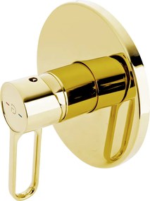 Baterie dus incastrata FDesign Zaffiro auriu lucios cu corp ingropat