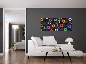 Tablou - plăci de gramofon (120x50 cm)