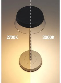 Lampă LED dimabilă de masă Redo 90312 ILUNA LED/2,5W/5V 3000 mAh IP65 negru