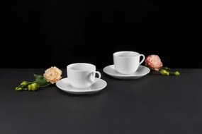 Set servire ceai sau cafea, 12 piese, 6 persoane, alb, Sonia