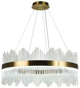 Lustră LED dimabilă pe cablu LED/110W/230V 3000-6500K auriu + telecomandă