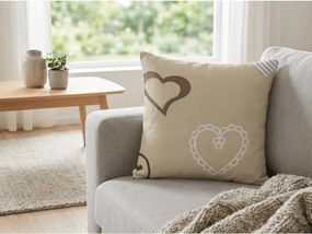 Husa de perna din bumbac DEAMON POLY 45x45 cm, bej