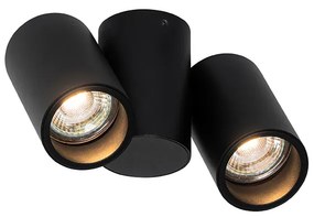 Spotlight de design negru cu 2 lumini reglabile - Michael